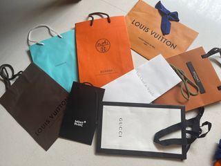 Luxury Brand Shopping Gift Paper Bag Set Hermes Louis Vuitton Gucci etc.  14130