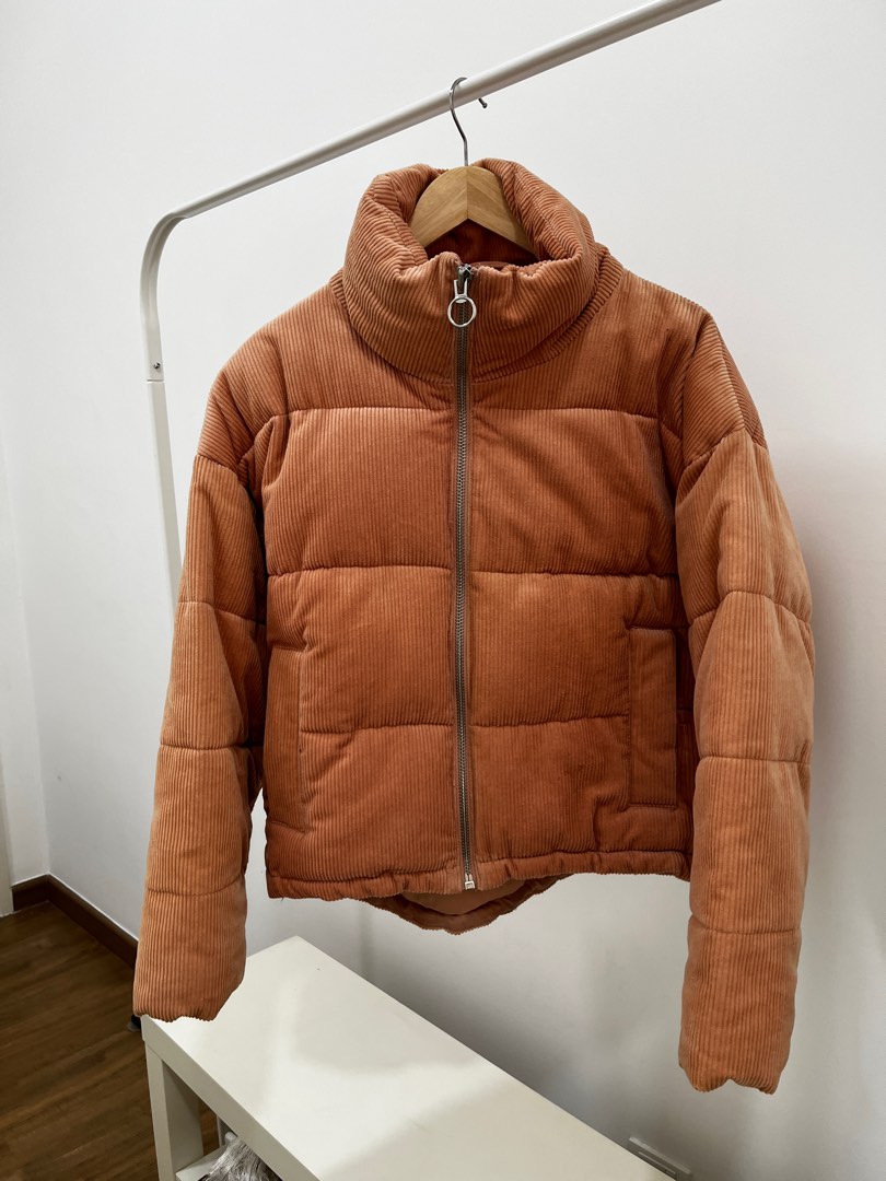 Topshop corduroy puffer jacket online