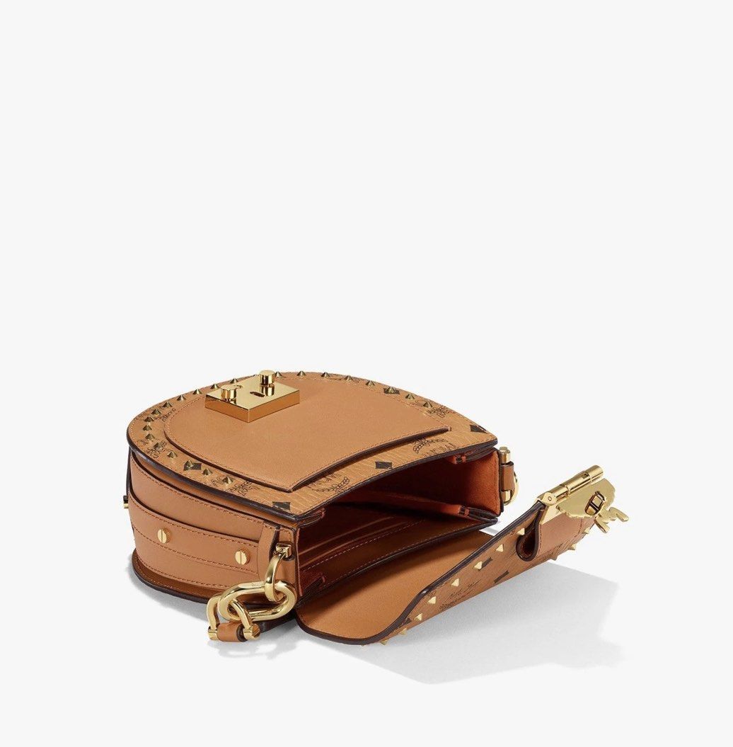 Mini Tracy Shoulder Bag in Visetos Cognac