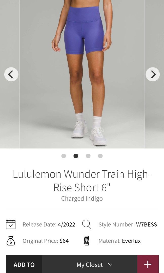 Lululemon Wunder Train High-Rise Tight 25 - Charged Indigo - lulu fanatics