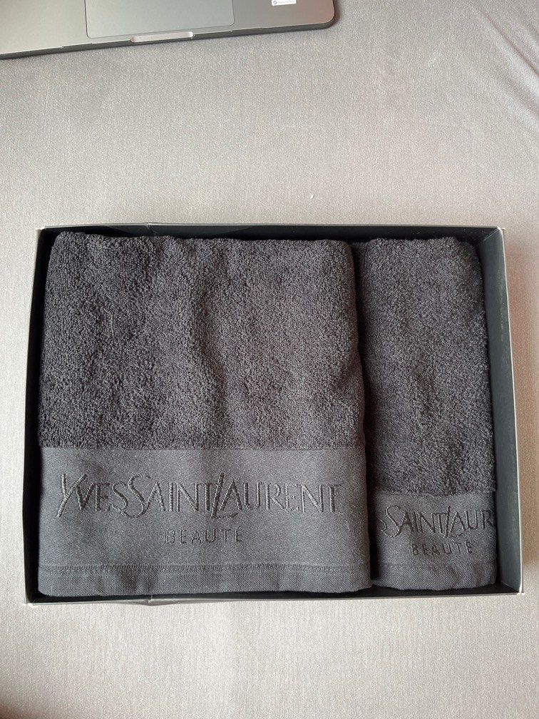 YSL towel set black made in Portugal Carousell