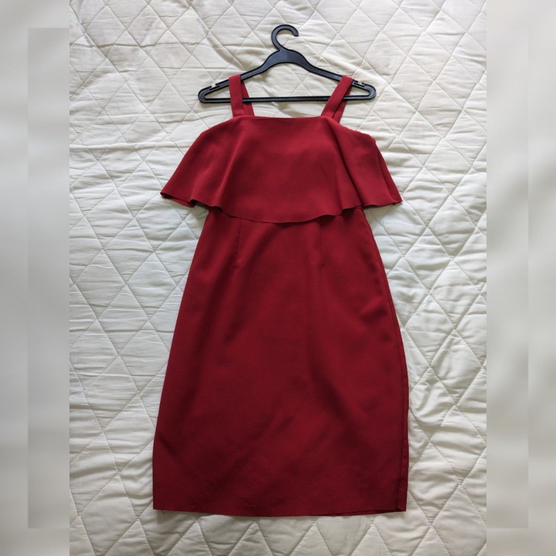 Zalora Red Dress Women s Fashion Dresses Sets Dresses on Carousell