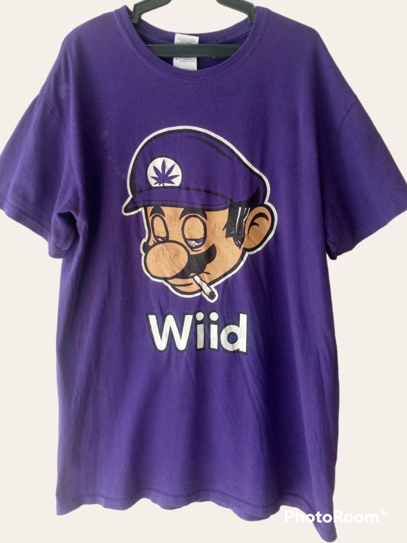 90s Mario Wiid Weed parody marijuna tシャツ - Tシャツ/カットソー ...