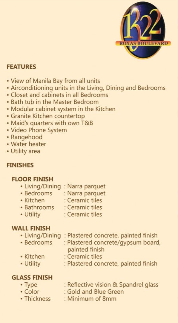 1322 Golden Empire Tower Roxas Blvd Ermita 4 Bedrooms fronting Manila Bay, Property, For Sale