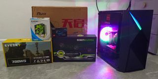 全新自砌35萬跑分Intel Xeon 10核20線Rx580 (8gb)迷你Rgb電競遊戲電腦主機(運行 Window 11 pro)