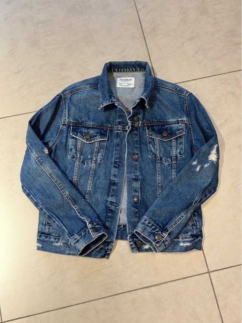 95 New Pull Bear Denim Jacket Women s Fashion Coats Jackets