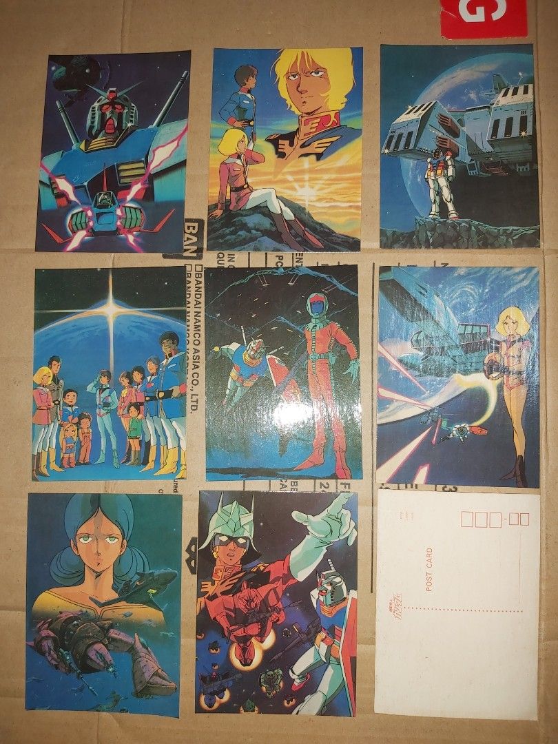 高達Gundam 80年代明信片PostCard Post Card 硬紙咭卡紅彗星馬沙亞寶馬