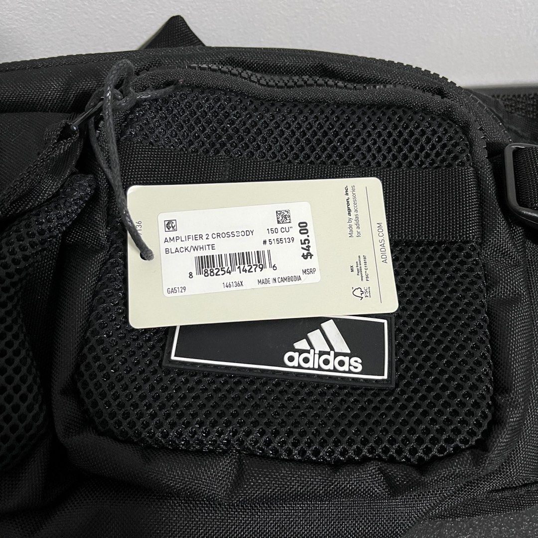 Adidas Amplifier 2 Crossbody Bag Black, Men's Fashion, Bags, Belt
