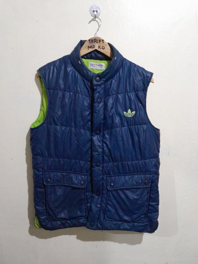 Vintage 80s-90'S Adidas warm-up vest, men's size L polyester white type Vintage Second Hand