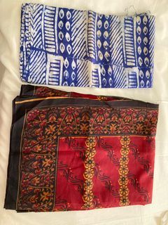 African fabrics x2 also as  beach wrap .sari,tablecloth etc 