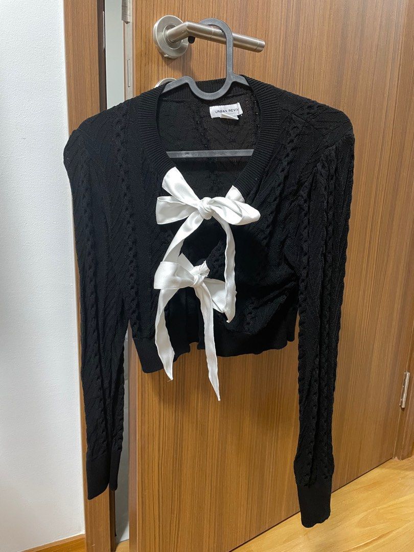 Urban Revivo x Alice Olivia Black Bow jacket Outwear Zara HM