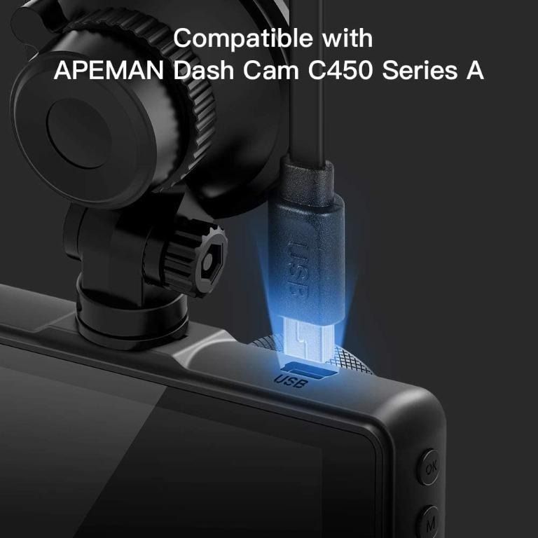 APEMAN Dash Cam Hardwire Kit for C450 Series A DC 11.5V 40V to 5V Charger Power Kit Built in G Sensor and Low Voltage Protection for Dash Cameras