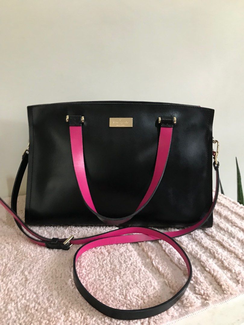 Kate spade pink and black purse online