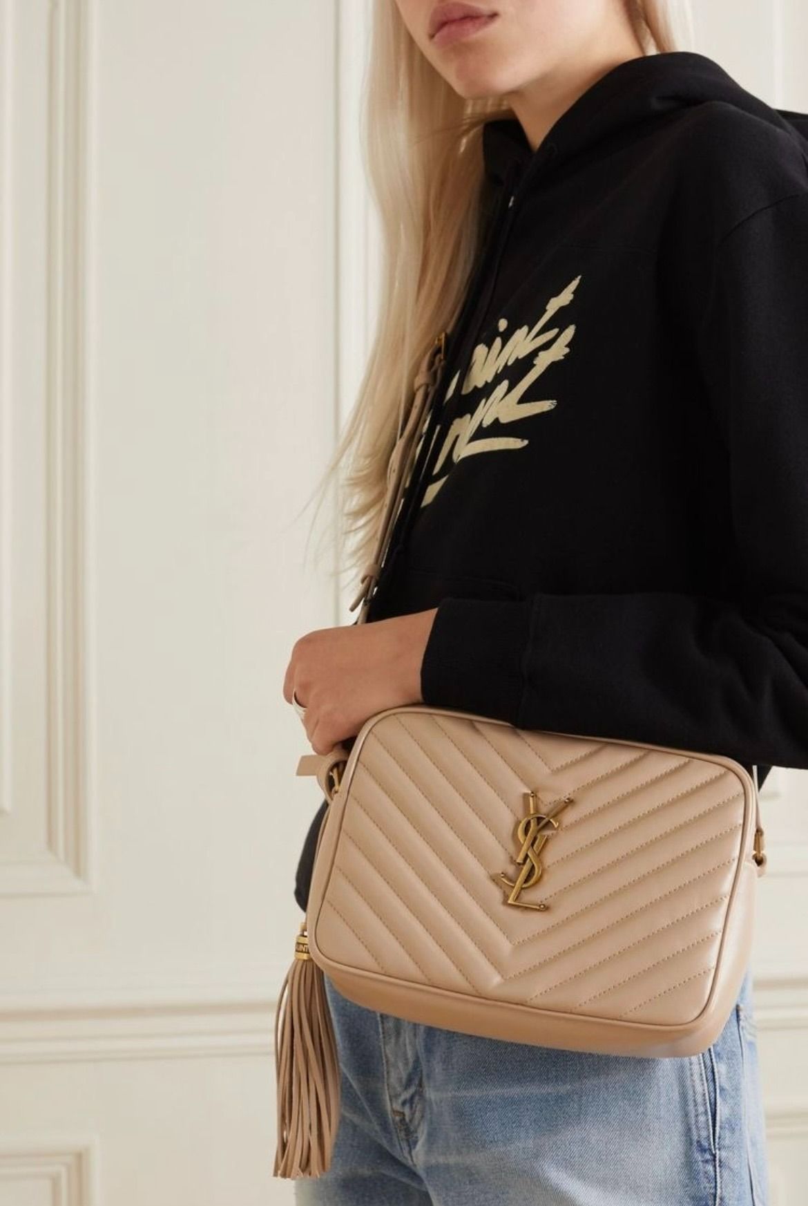 AUTHENTIC YSL LOU BAG BEIGE Luxury Bags Wallets on Carousell
