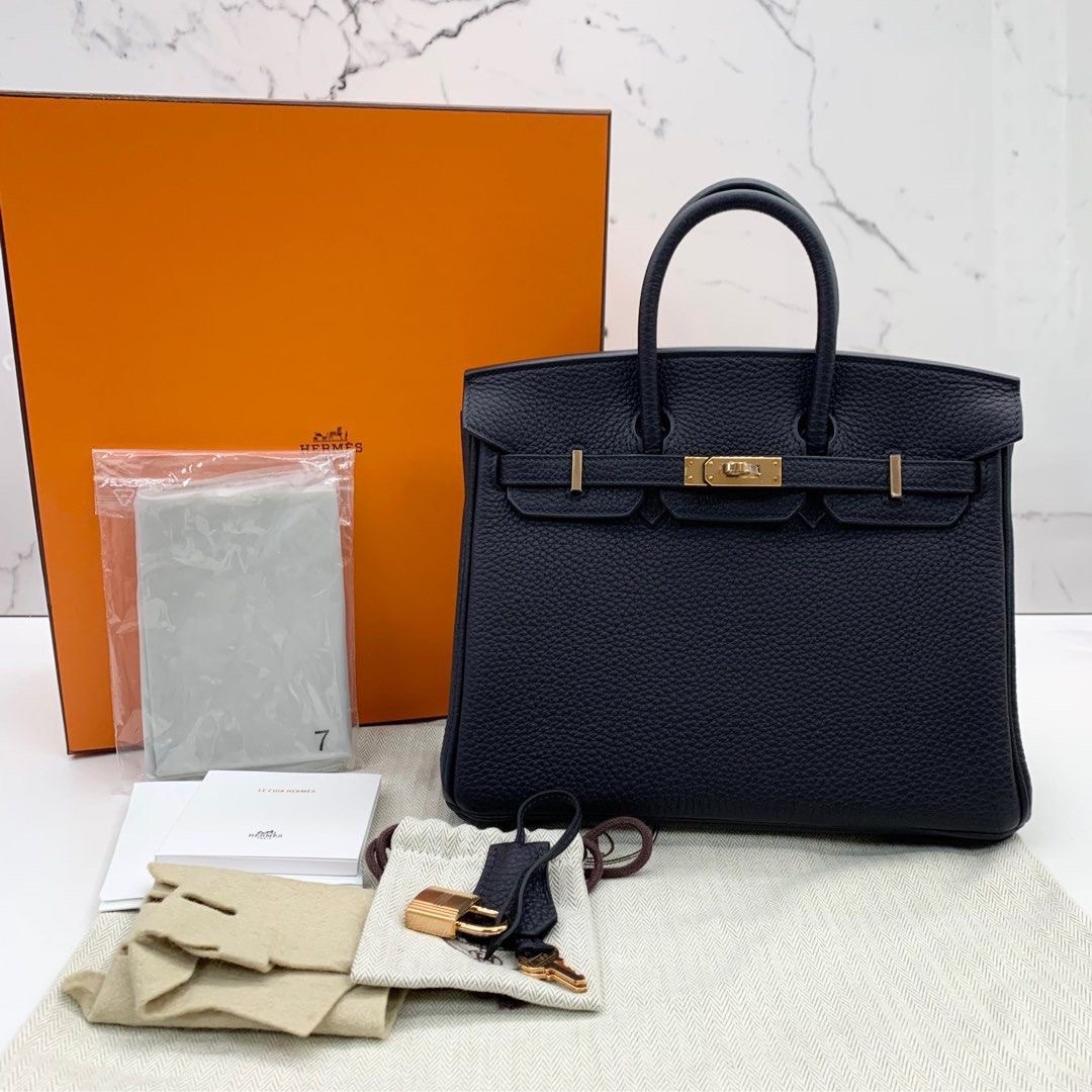 brand new Hermes Birkin 25, Gris Etain in Togo. RGHW, Stamp D, Luxury, Bags  & Wallets on Carousell
