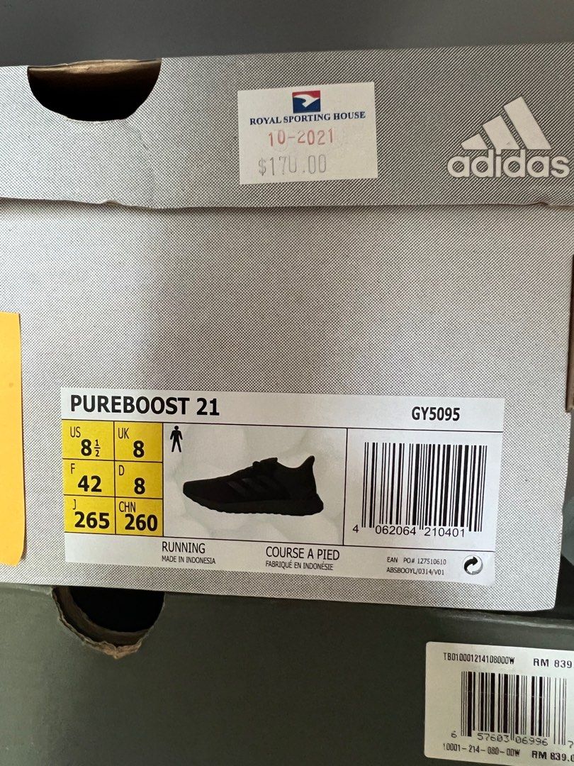 Black pureboost adidas Men s Fashion Footwear Sneakers on Carousell