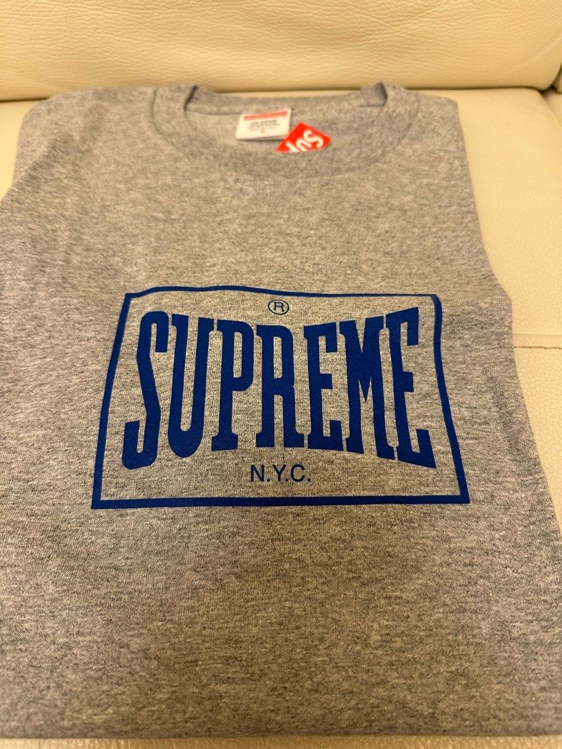 Brand New Supreme 23FW Warm Up T, 男裝, 上身及套裝, T-shirt、恤衫