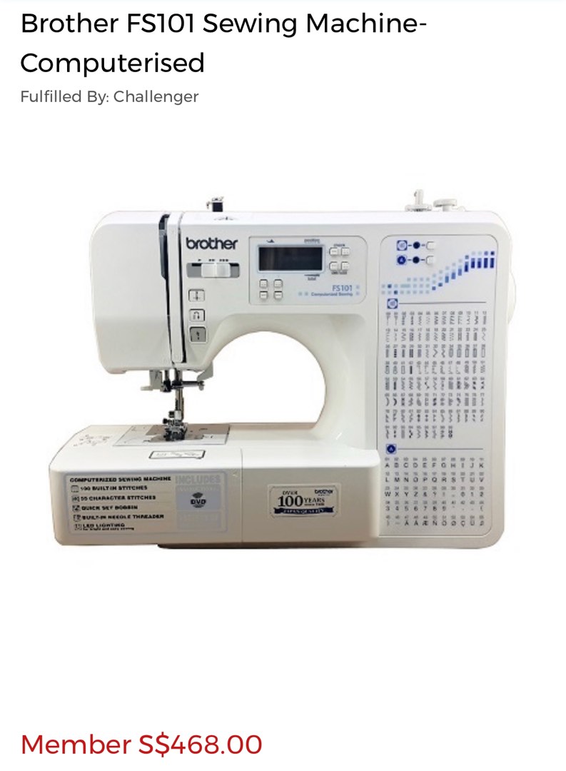 Brother computerised Sewing Machine FS 101, Hobbies & Toys