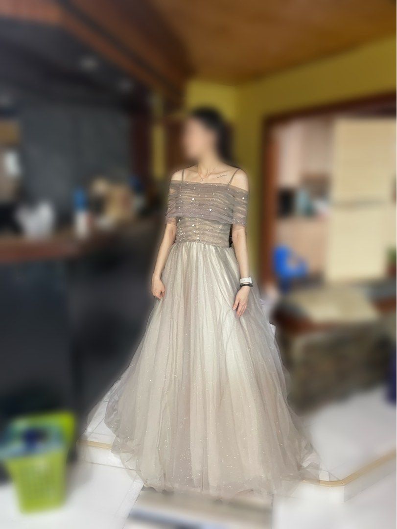 Brown evening gown, Women's Fashion, Dresses & Sets, Evening Dresses ...