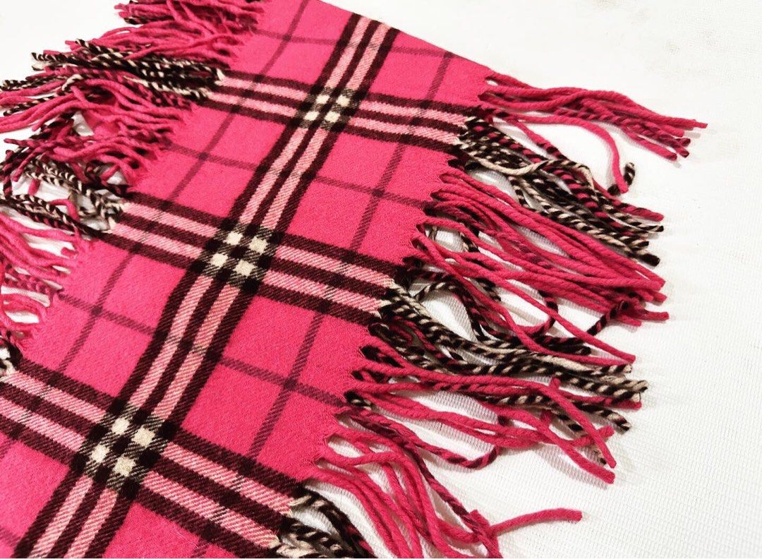 Burberry hot pink scarf clearance