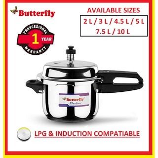 BUTTERFLY BLUELINE STAINLESS STEEL PRESSURE COOKER 2 L 3 L 4.5 L 5 L 7.5 L 10 L Furniture Home Living Kitchenware Tableware Cookware Accessories on Carousell