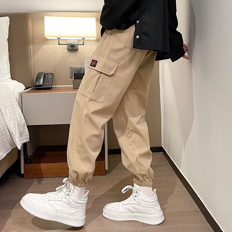 Cargo Pants Men's Fashion Korean Casual Long Pants Loose Sports Pants  Fashionable Youth Long Pants