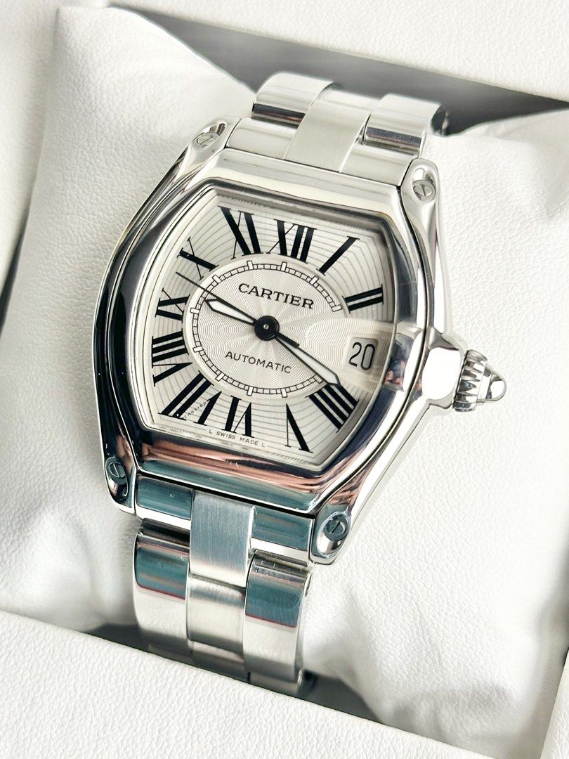 Cartier Roadster White Roman Dial 38mm Automatic