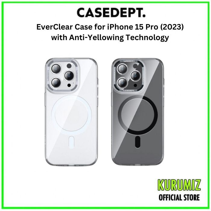 CaseDept. EverClear Case for iPhone 15 Pro (2023) with AntiYellowing