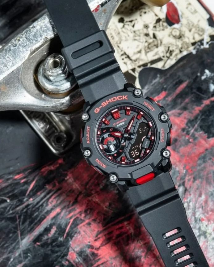 Casio g shock red and black mens watch hotsell