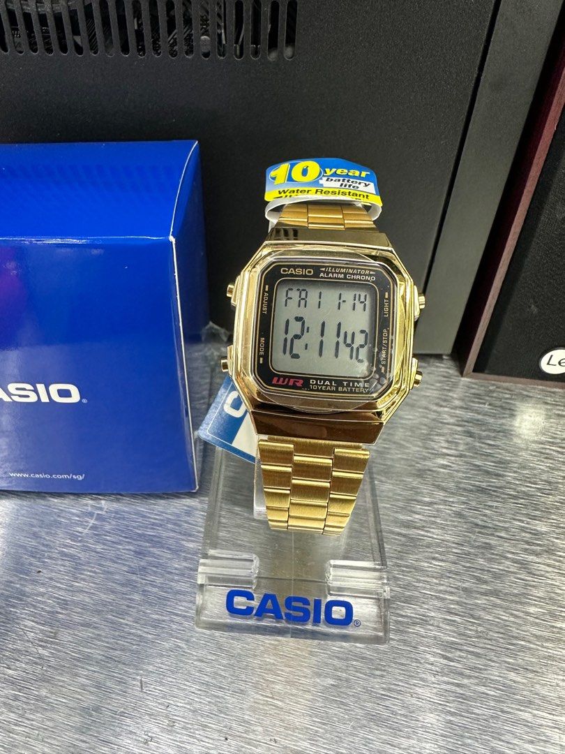 Casio watch illuminator gold online