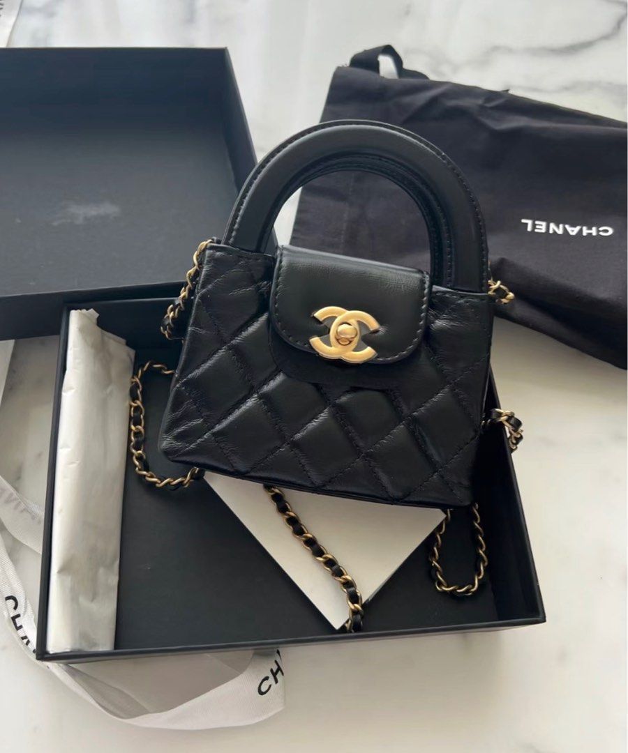 Chanel 23k Kelly Nano, Luxury, Bags & Wallets on Carousell