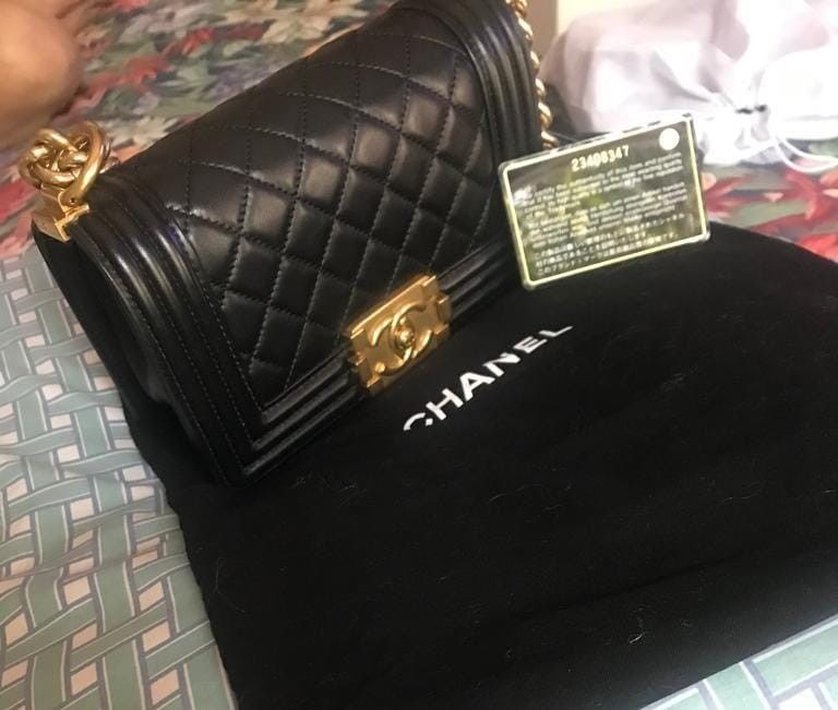 Chanel classic medium black caviar ghw # 23 xxx, Luxury, Bags