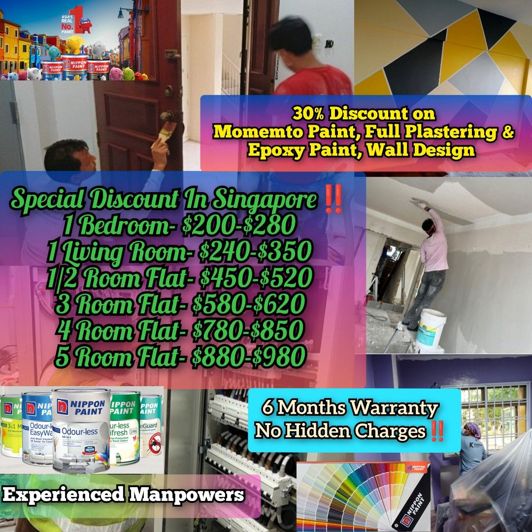 Cheap Painting Service/Cheap Painters/Wall Design/Vinyl flooring/ epoxy