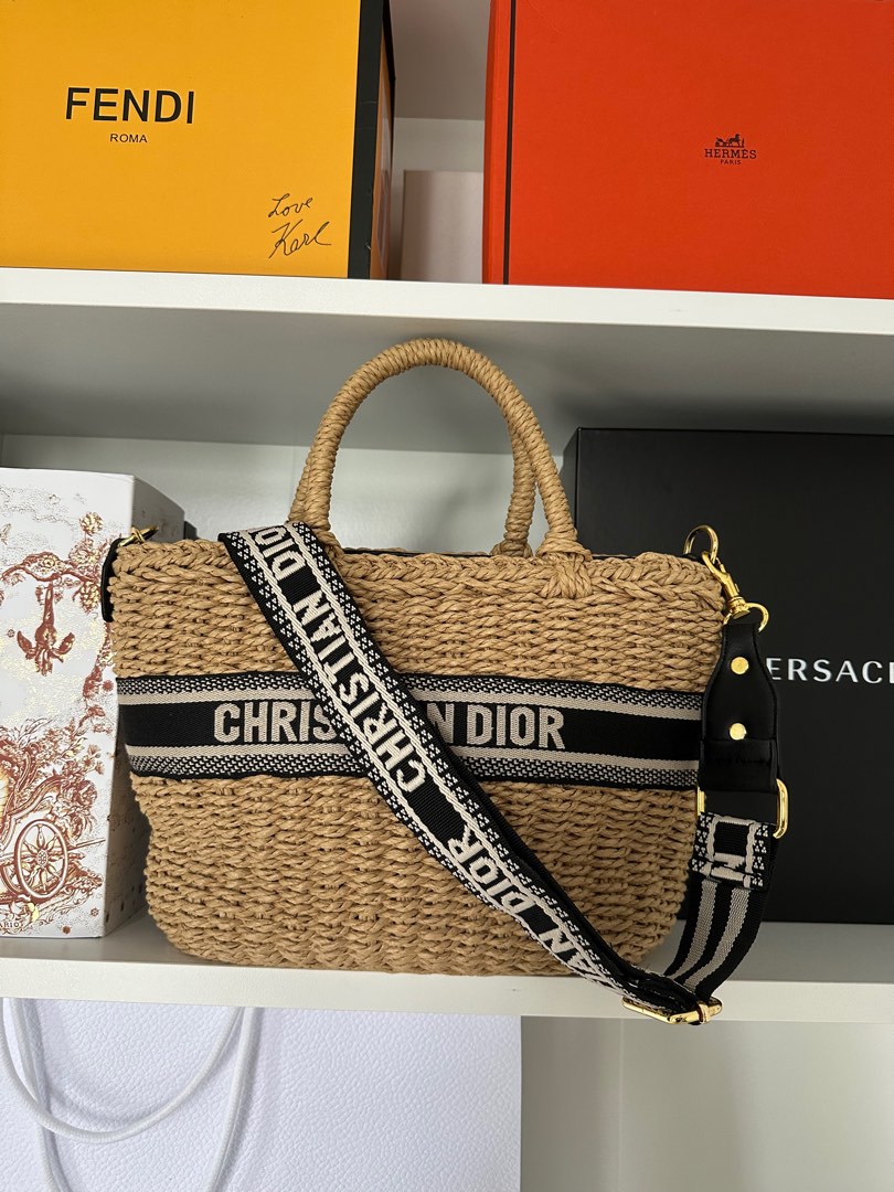 Christian Dior ratan bag, Luxury, Bags & Wallets on Carousell