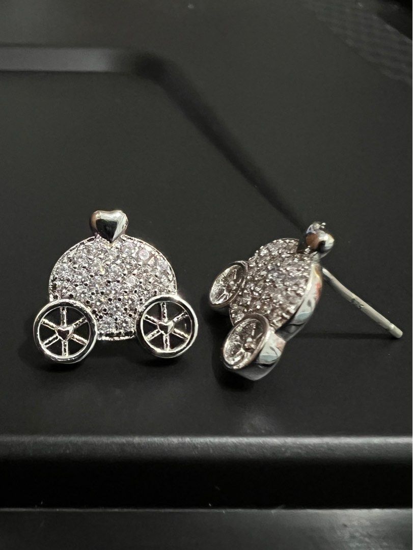 Cinderella Pumpkin Carriage silver earring Women s Fashion