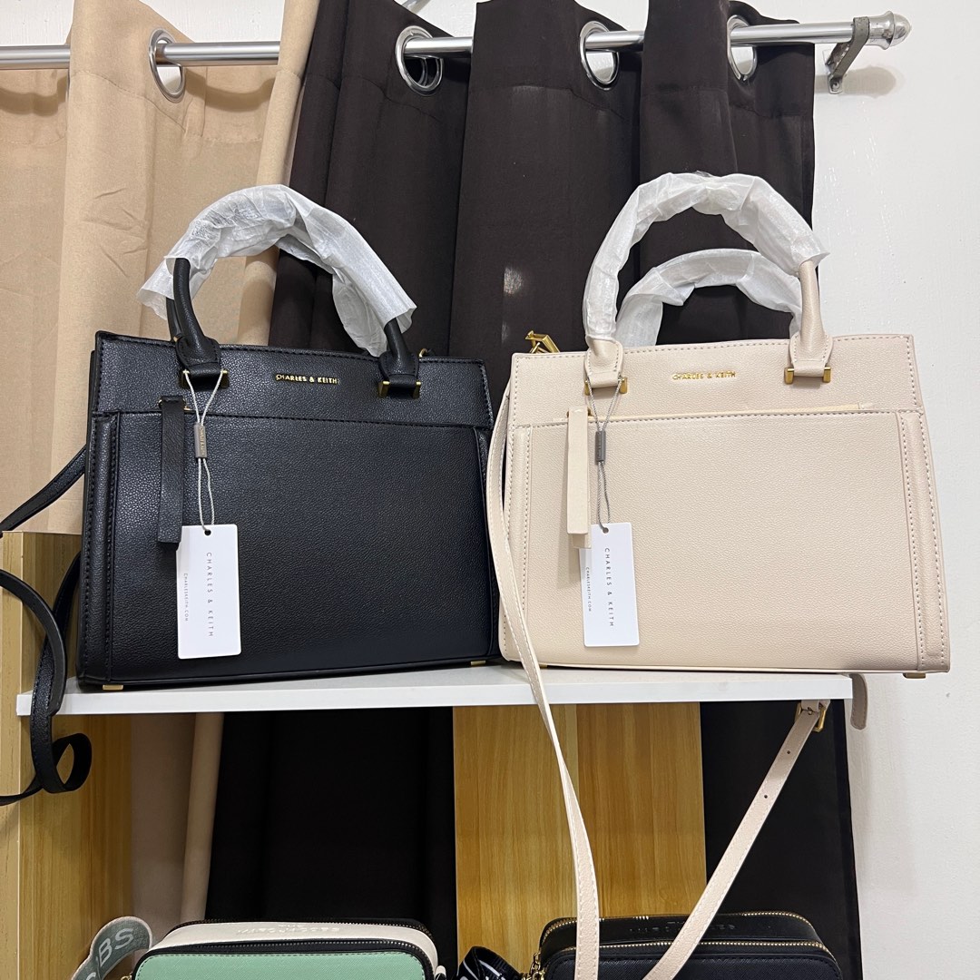 Charles & Keith Anwen Trapeze Hand/Crossbody Bag, Women's Fashion, Bags