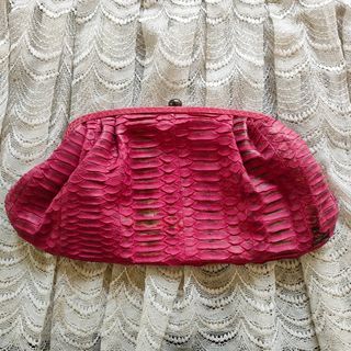 Clutch Bag Pink - Tas Pesta Kulit Buaya (PRELOVED NEW)