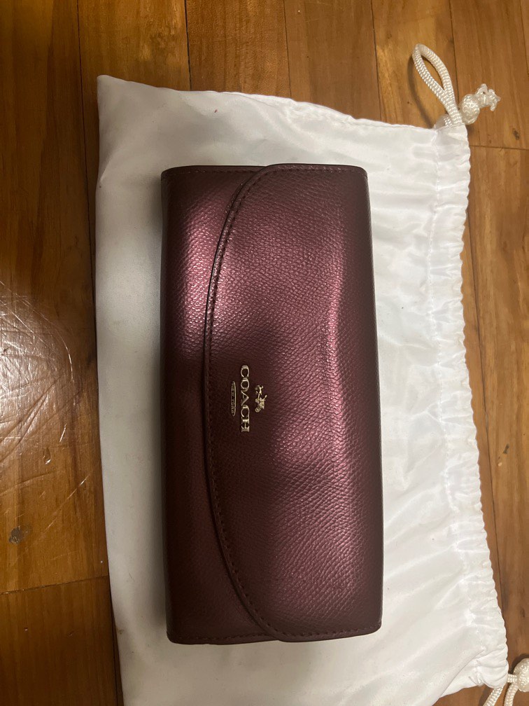 Maroon store coach wallet
