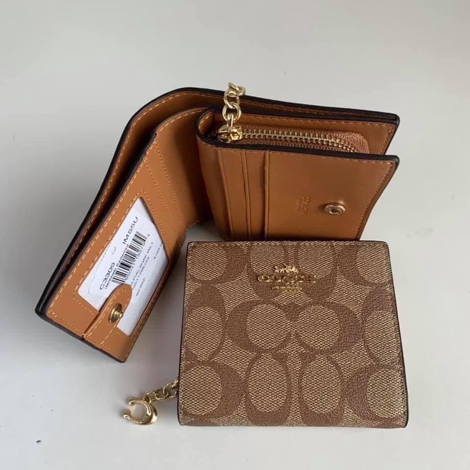 Coach Women's Snap Wallet in Signature Canvas