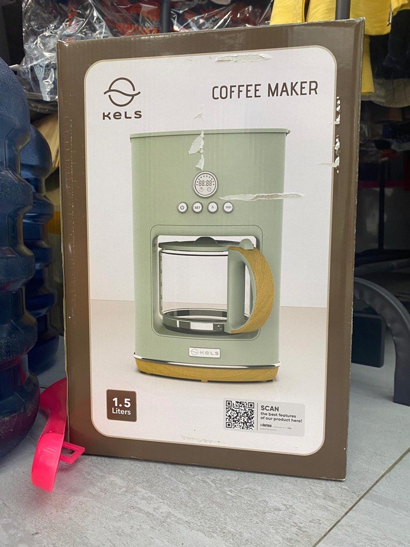 Coffee maker kels 1,5 L brand new, Kitchen & Appliances di Carousell