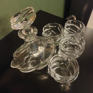 Crystal Glass Wine Decanter for 4 Pax