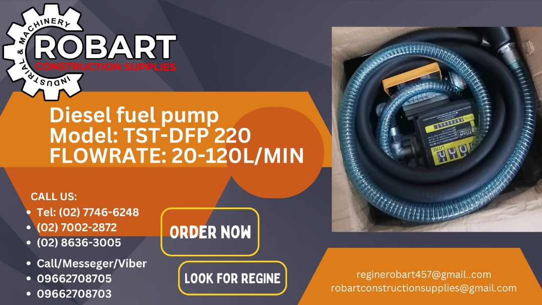 Diesel fuel pump Model no TSTDFP 220 FLOWRATE 20120L/MIN