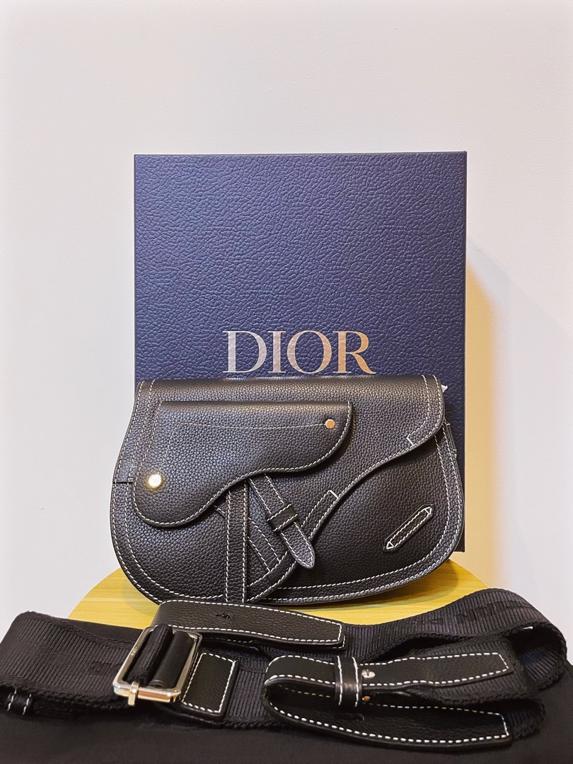 Dior saddle pouch with shoulder Strap, Luxury, Bags & Wallets on Carousell