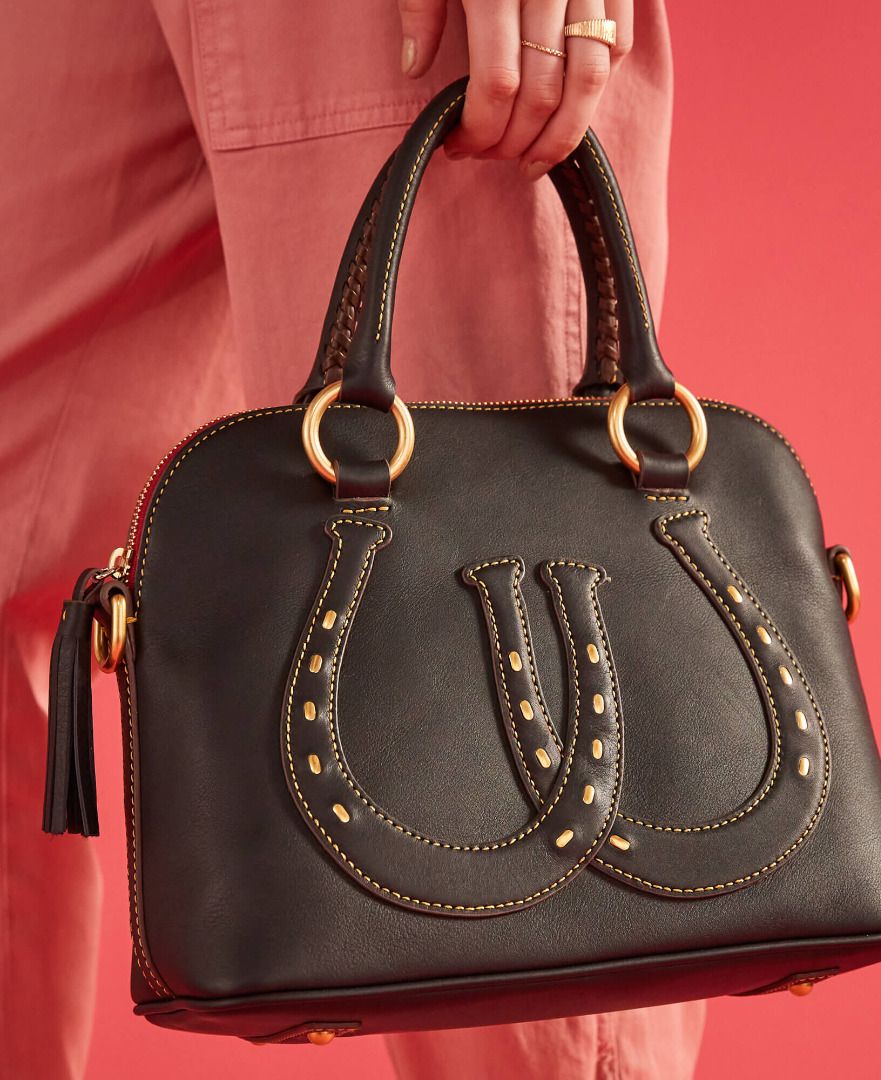 Dooney Bourke Western Domed Satchel black Women s Fashion