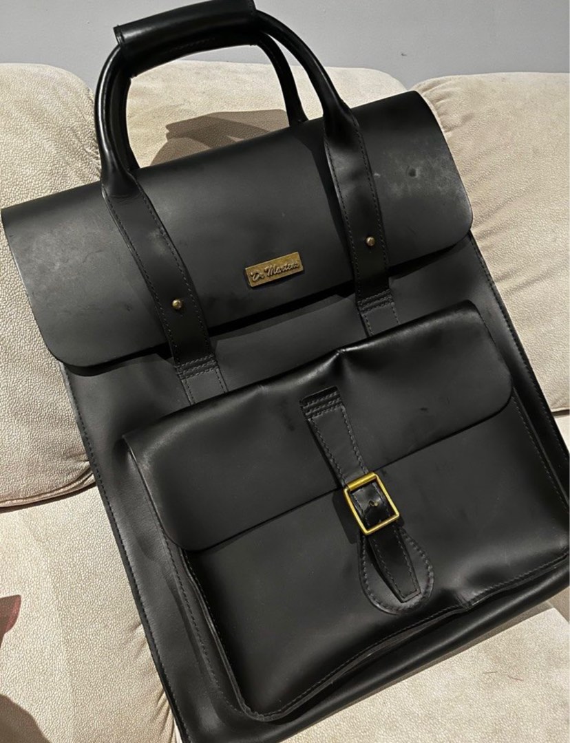 Dr martens large leather backpack sales