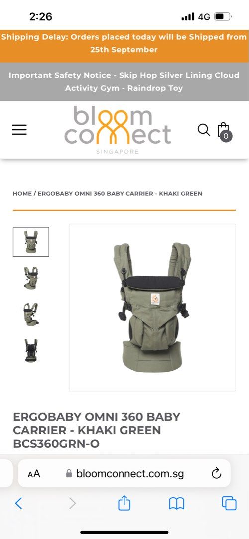 Ergobaby omni 360 green hot sale