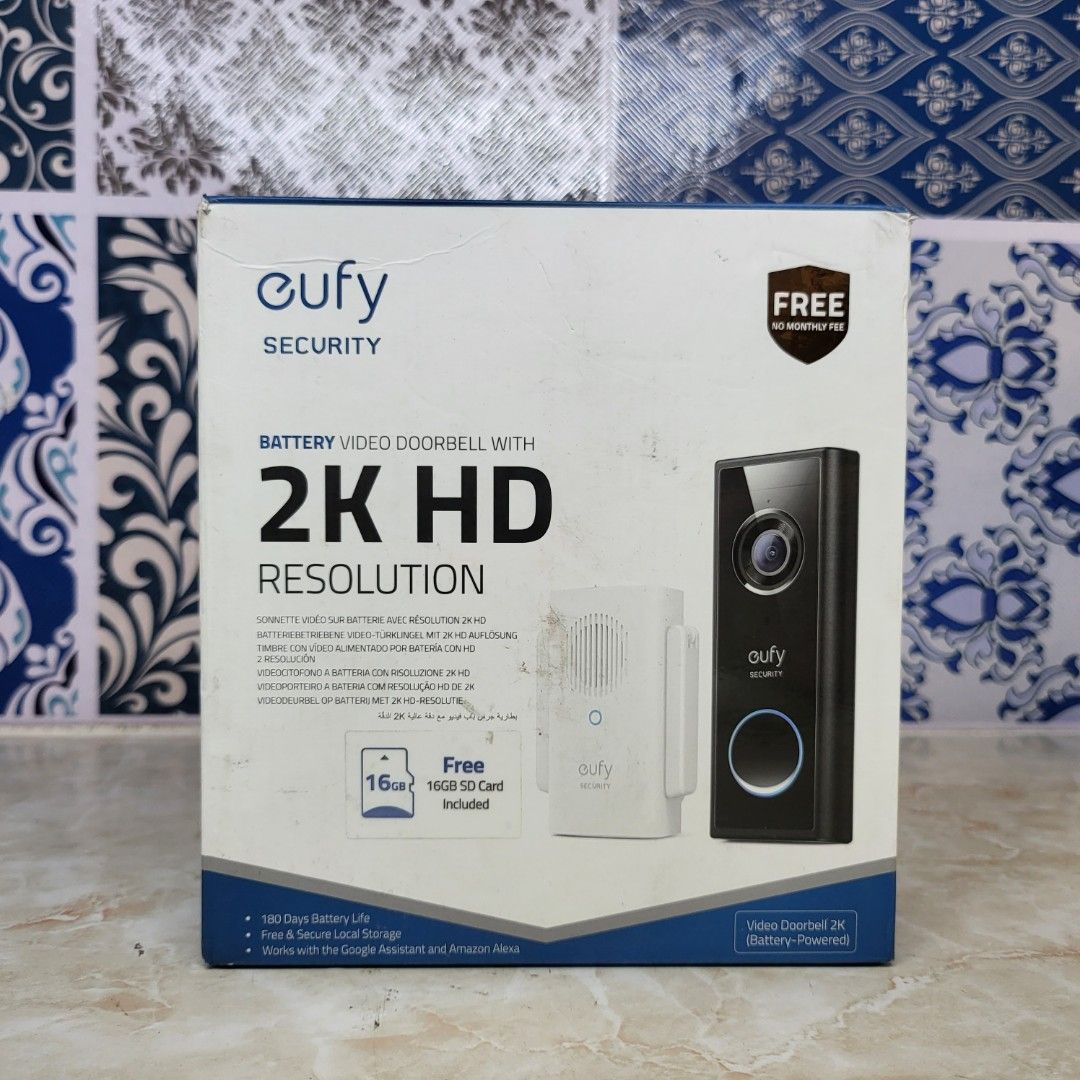EUFY T8210/T8020 2K HD Wireless Doorbell, Furniture & Home Living