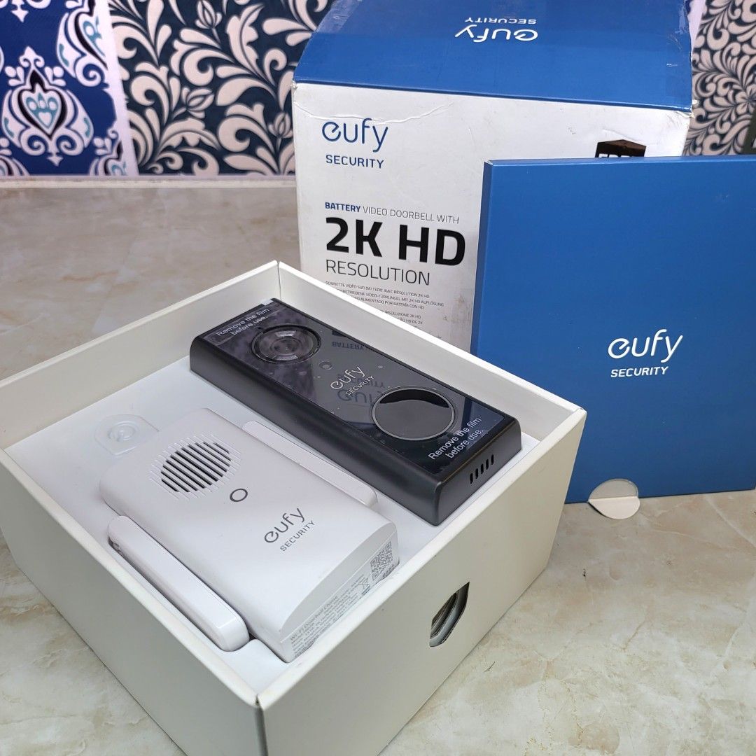 EUFY T8210/T8020 2K HD Wireless Doorbell, Furniture & Home Living