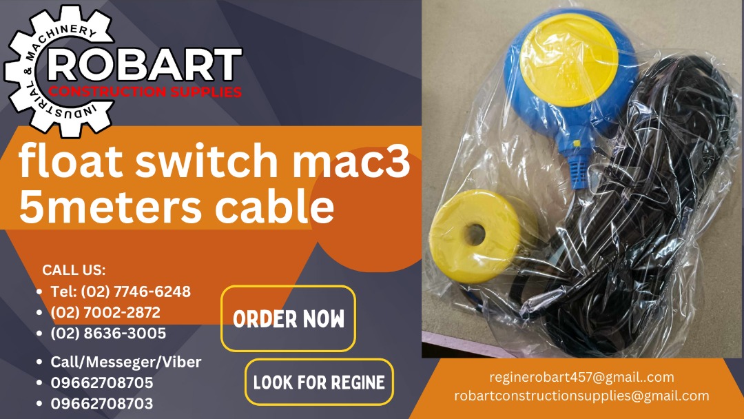 float switch mac3 5meters cable, Commercial & Industrial, Construction