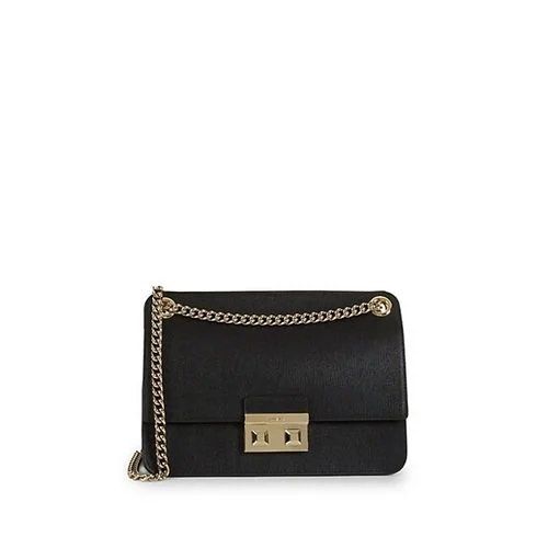 Authentic Furla Bella Onyx Leather Crossbody Handbag Women s